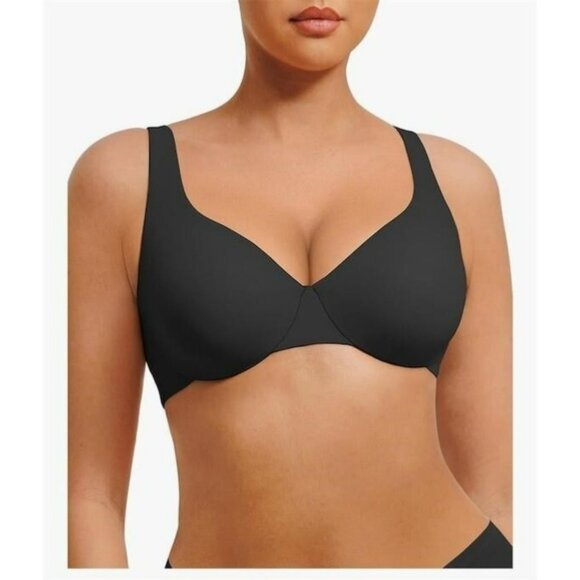 FeelinGirl Bra Women Unlined Underwire Full Coverage Seamless Plunge 38D - Picture 1 of 6